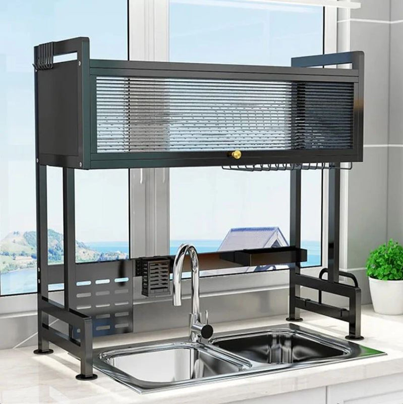 ESCURRIDOR Y ORGANIZADOR DE PLATOS CON TAPA 85CM